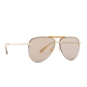 DIFF Tahoe Brushed Gold/Sandstone Gold Mirror Sunglasses